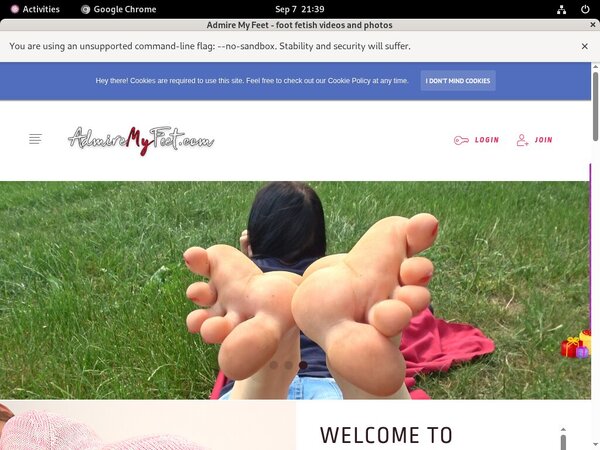 $1 Admiremyfeet.com Trial Membership