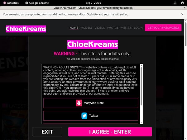 Chloe Kreams Passwort