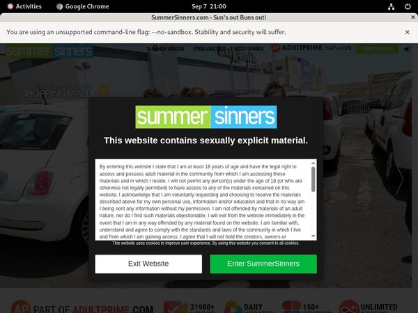 Summer Sinners Signup