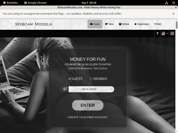 Webcam Models Porn Account