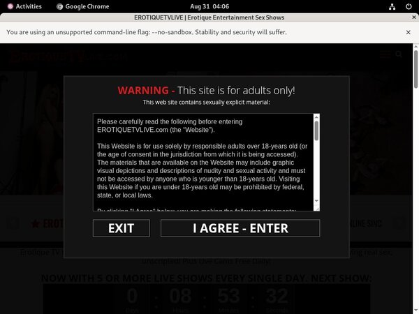 Erotiquetvlive.com Discount Username