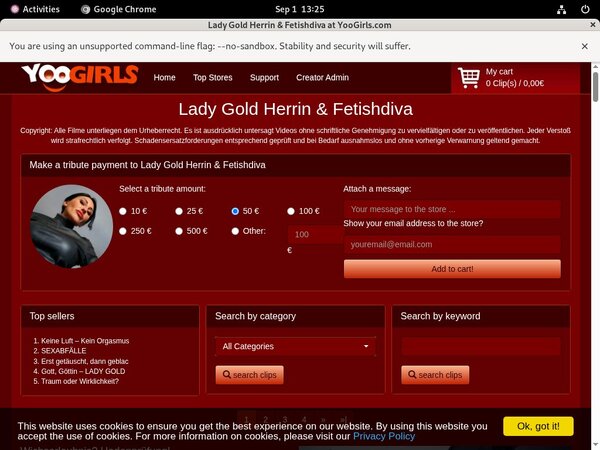 LadyGoldFetishdiva Cheaper
